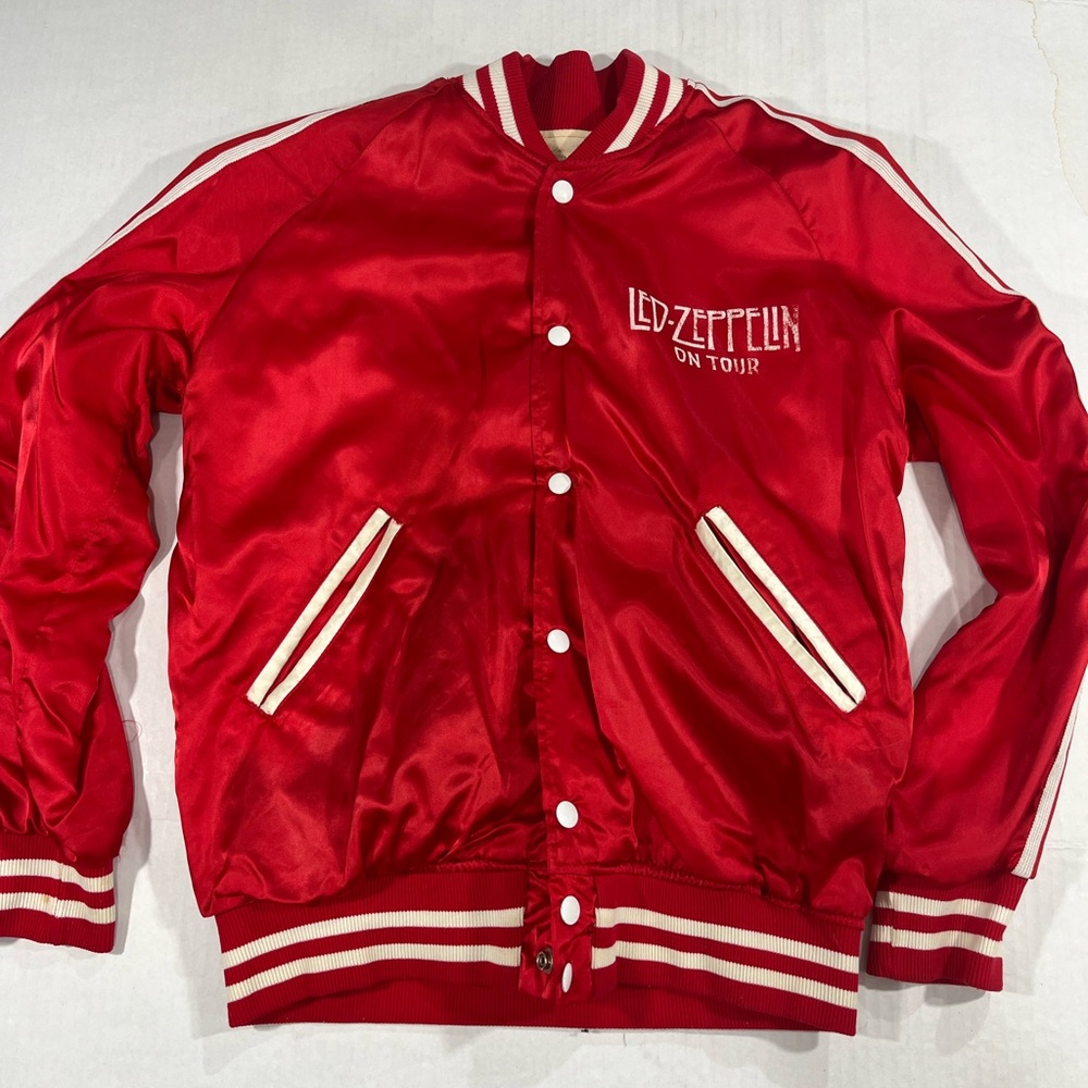 LED ZEPPLIN 1977 VINTAGE SATIN BOMBER JACKET